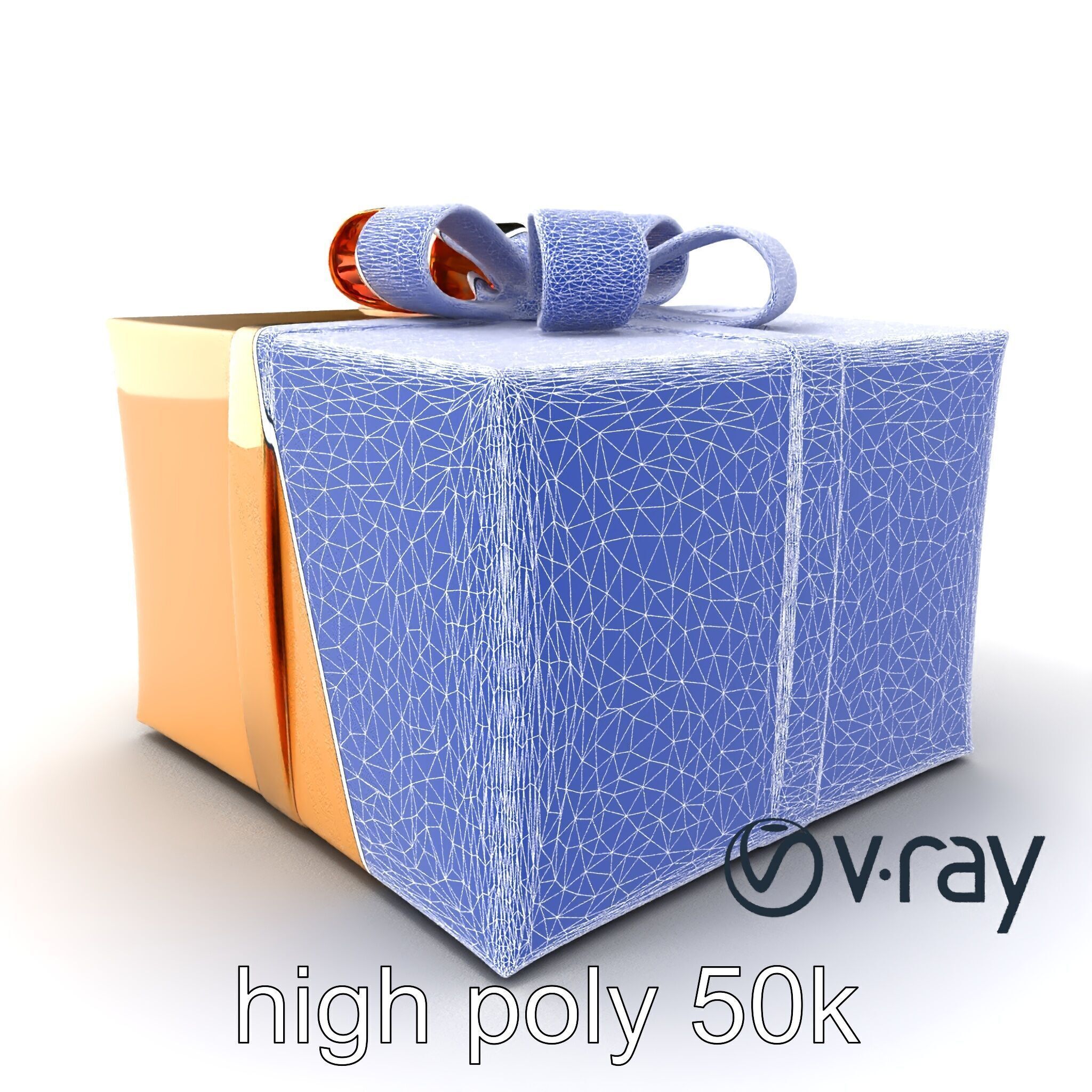 Festive Metallic Gift Box model pack Low-poly 3D model_59