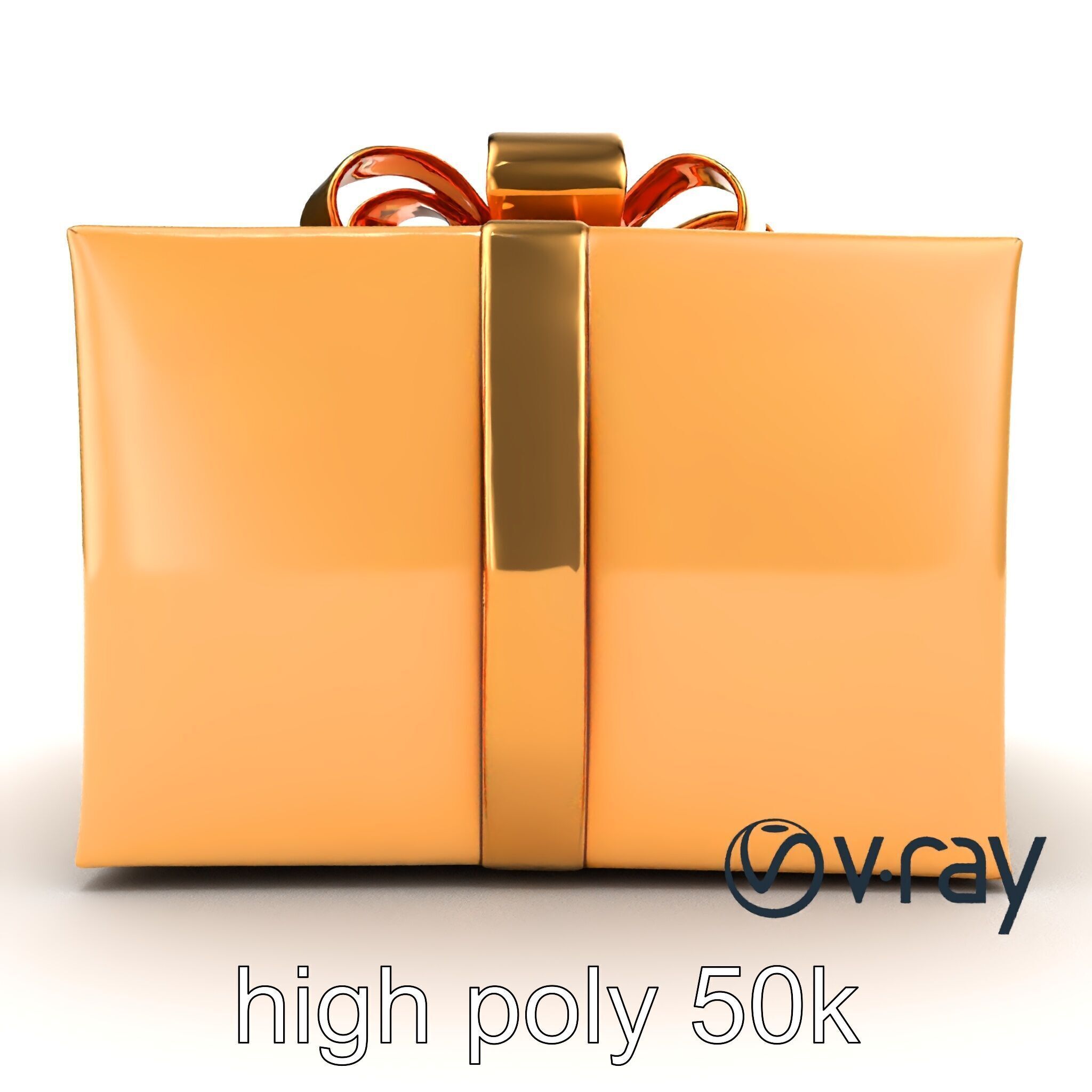 Festive Metallic Gift Box model pack Low-poly 3D model_51