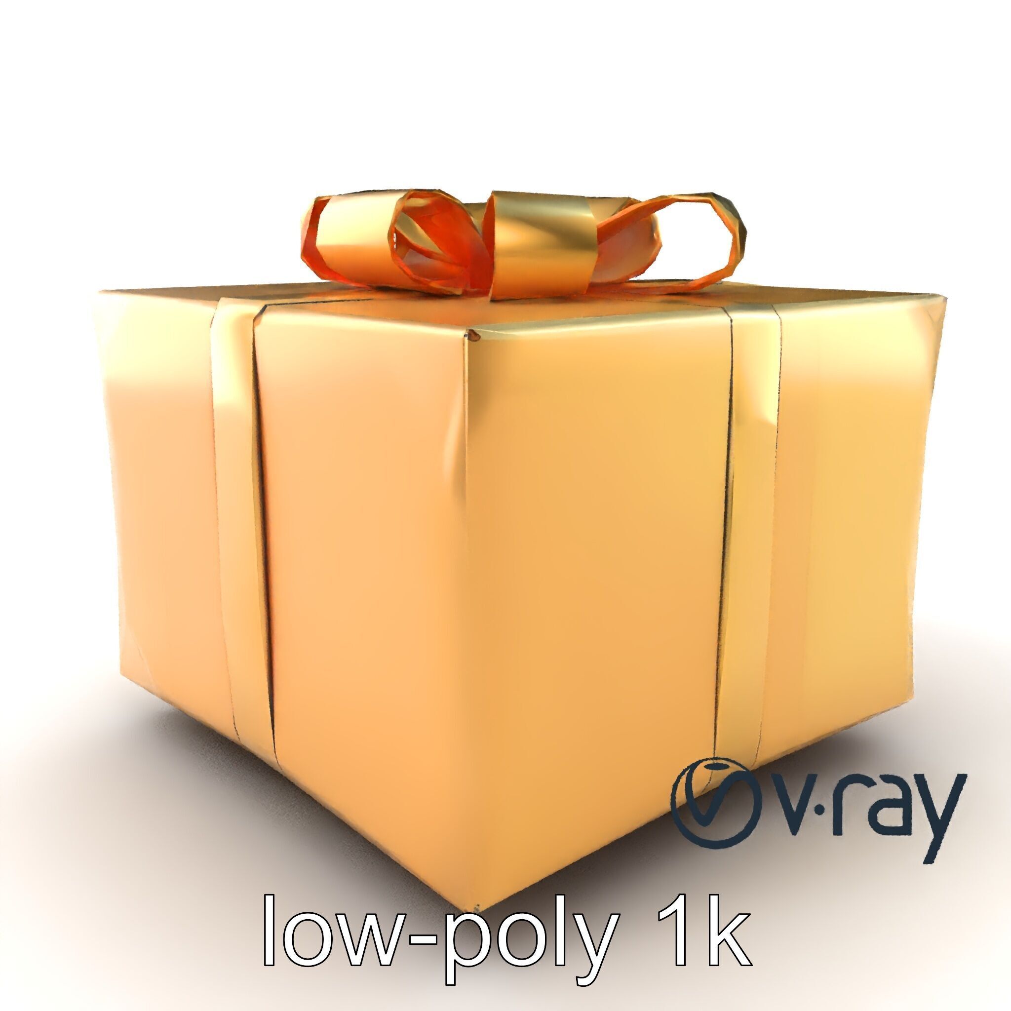 Festive Metallic Gift Box model pack Low-poly 3D model_33