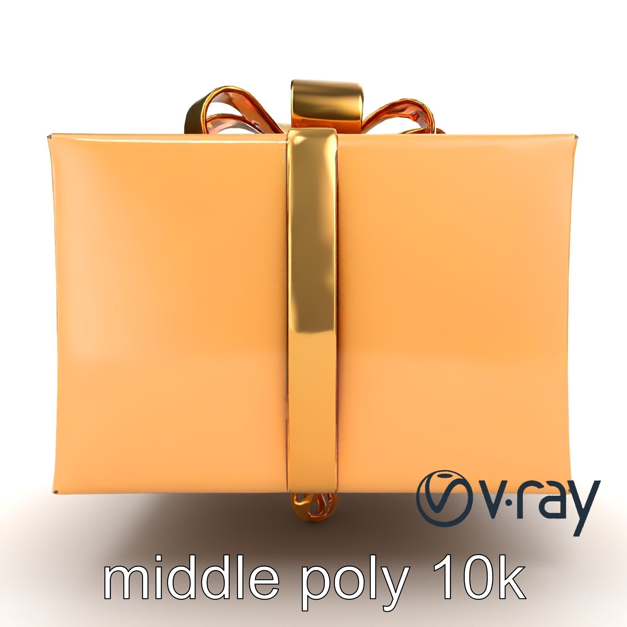 Festive Metallic Gift Box model pack Low-poly 3D model_44