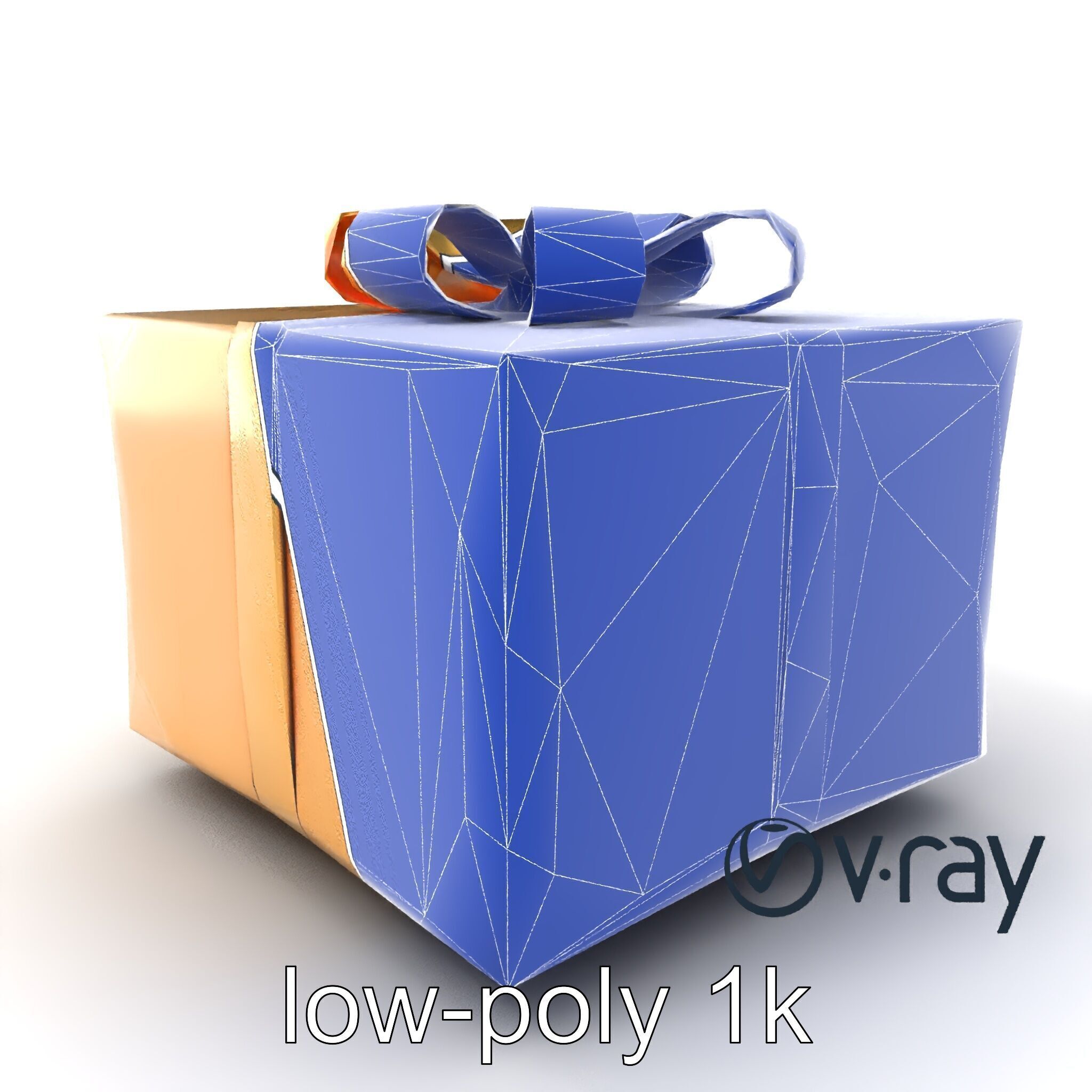 Festive Metallic Gift Box model pack Low-poly 3D model_36