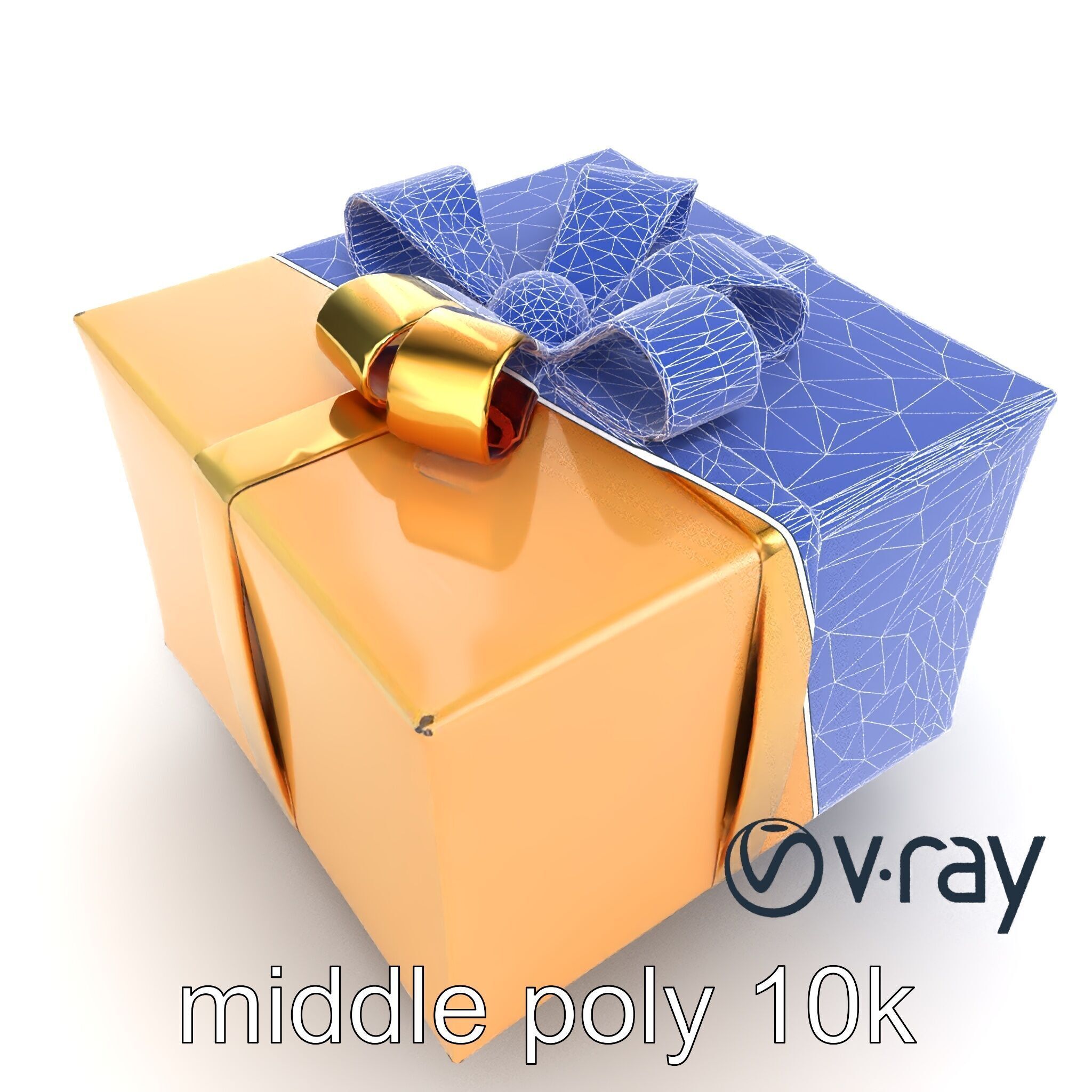 Festive Metallic Gift Box model pack Low-poly 3D model_57