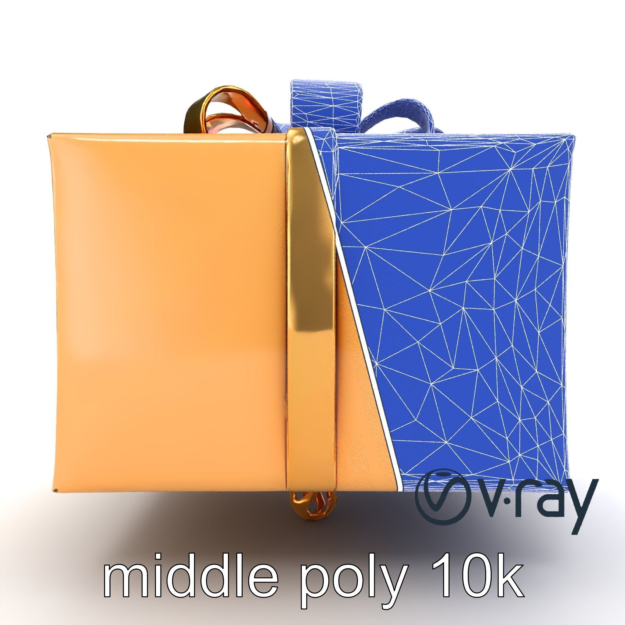 Festive Metallic Gift Box model pack Low-poly 3D model_56