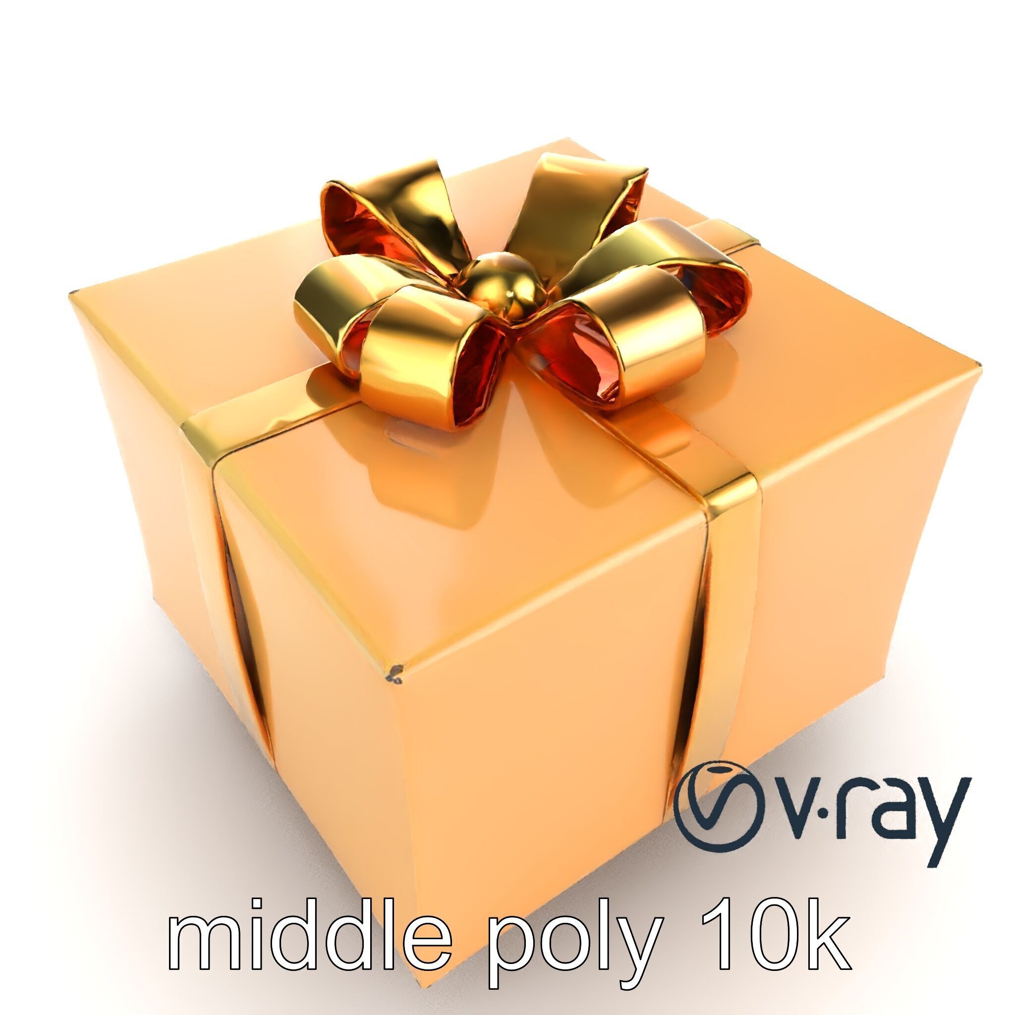 Festive Metallic Gift Box model pack Low-poly 3D model_38