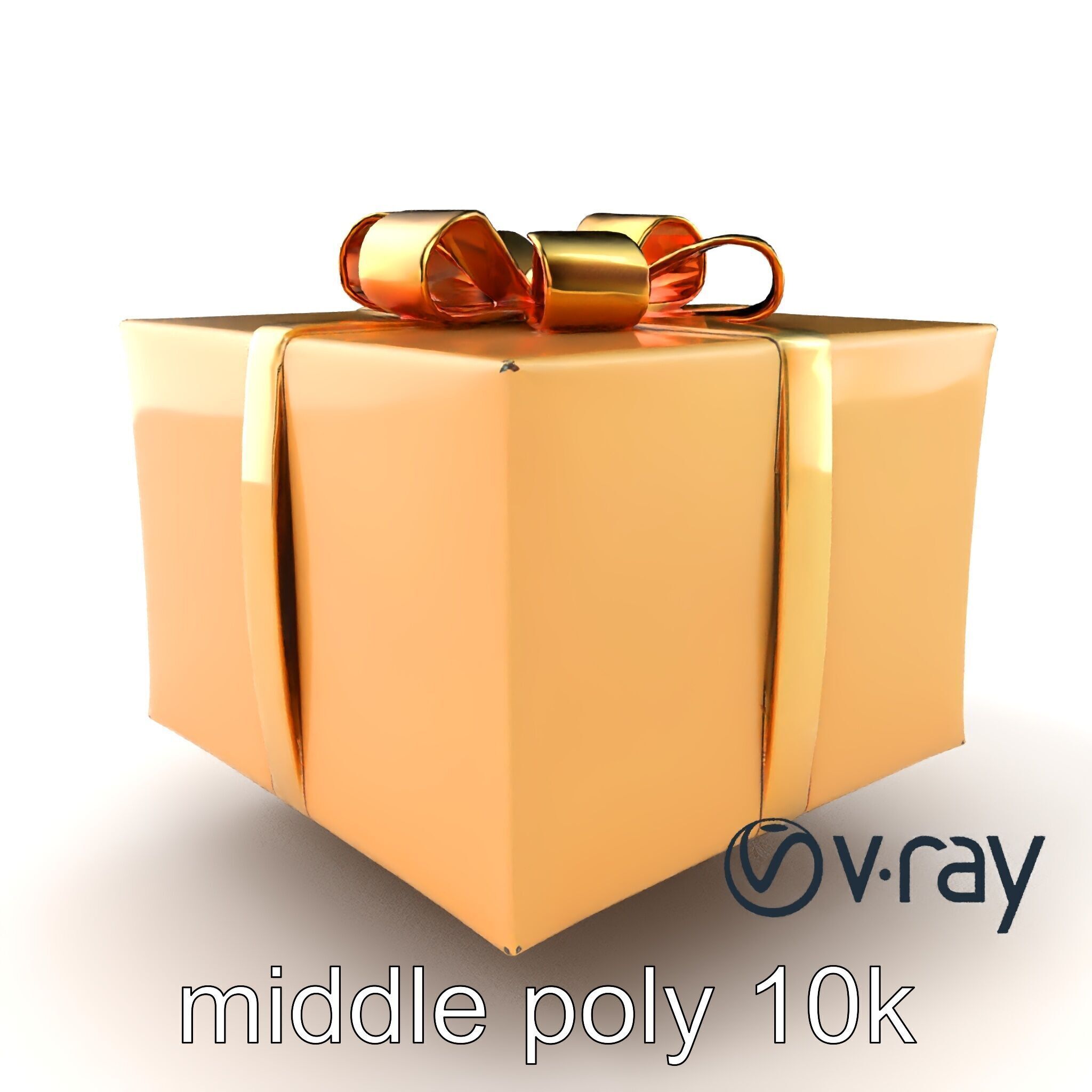 Festive Metallic Gift Box model pack Low-poly 3D model_32