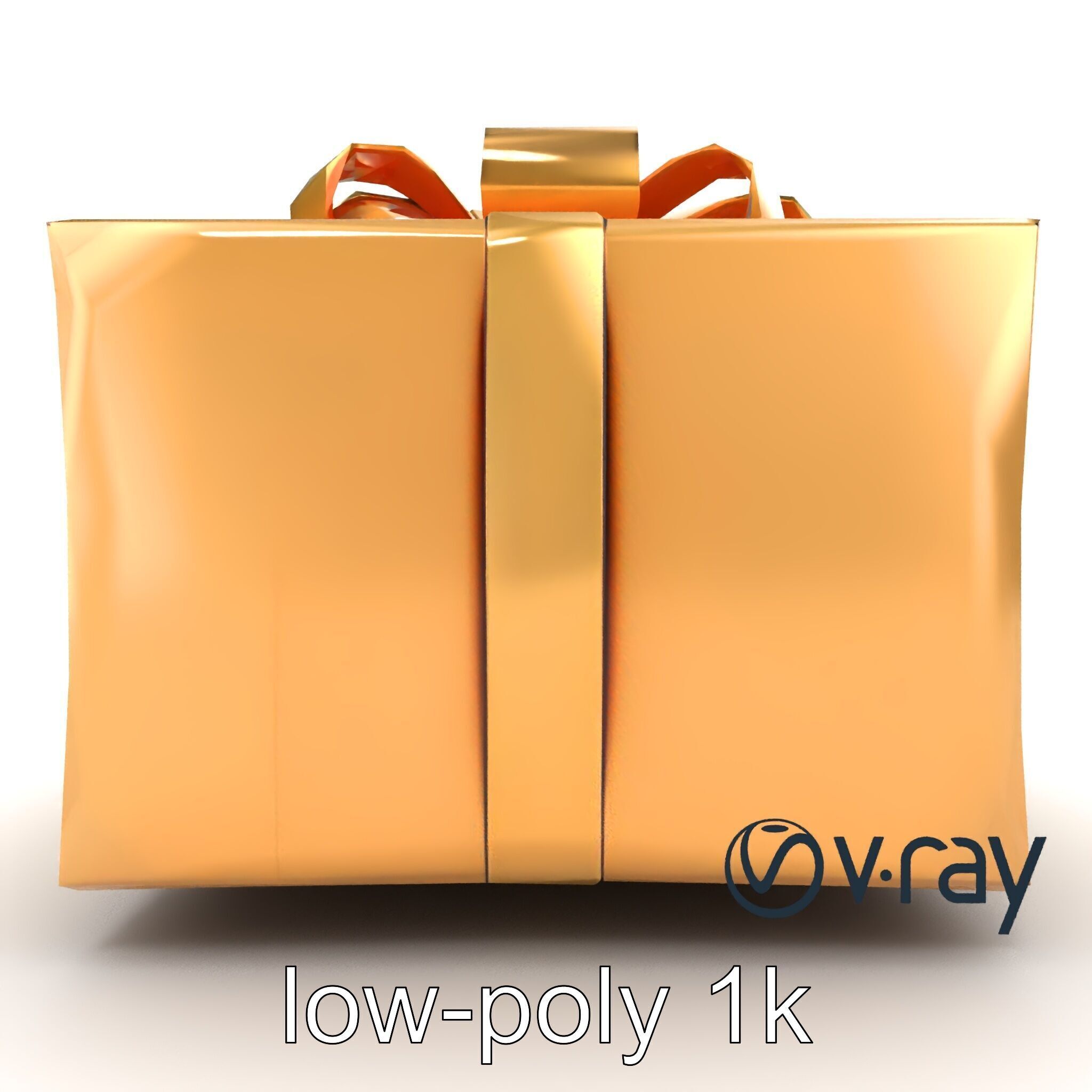 Festive Metallic Gift Box model pack Low-poly 3D model_53