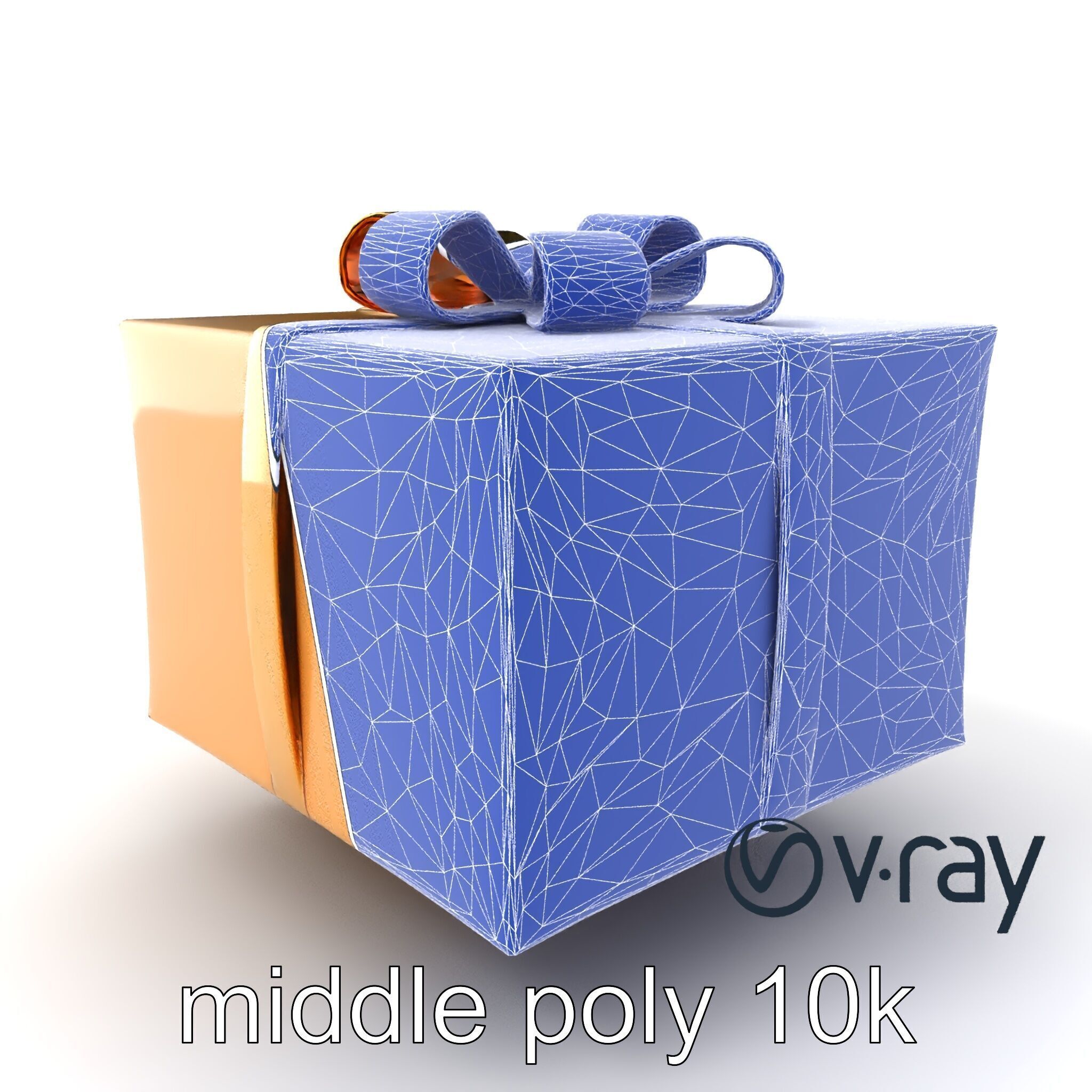 Festive Metallic Gift Box model pack Low-poly 3D model_49
