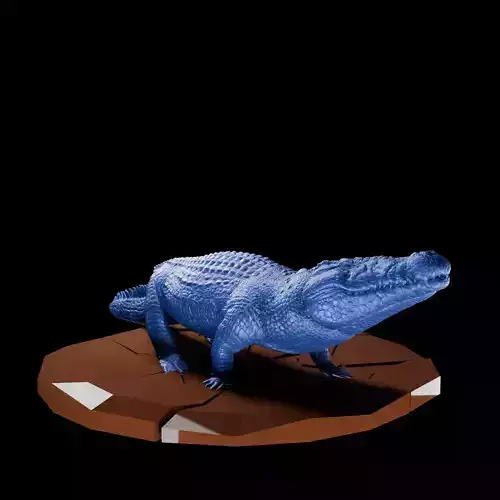 Realistic Crocodile 3D Model  High-Quality Ready to Print