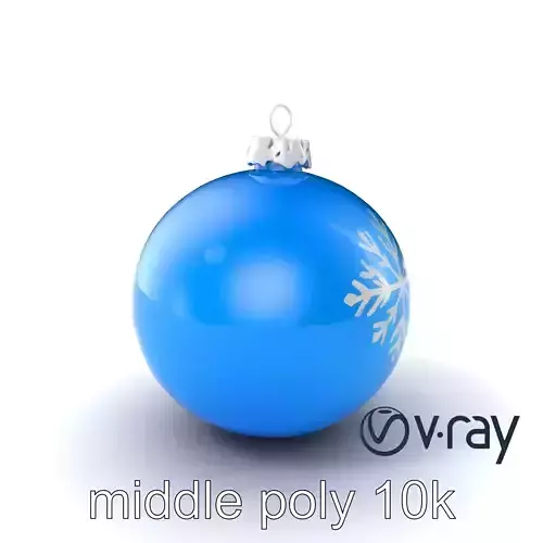 Blue Snowflake Ornament Reflective model pack