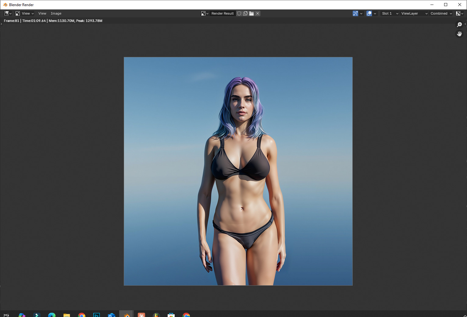 Polina - Female 3D Model Low-poly 3D model_4