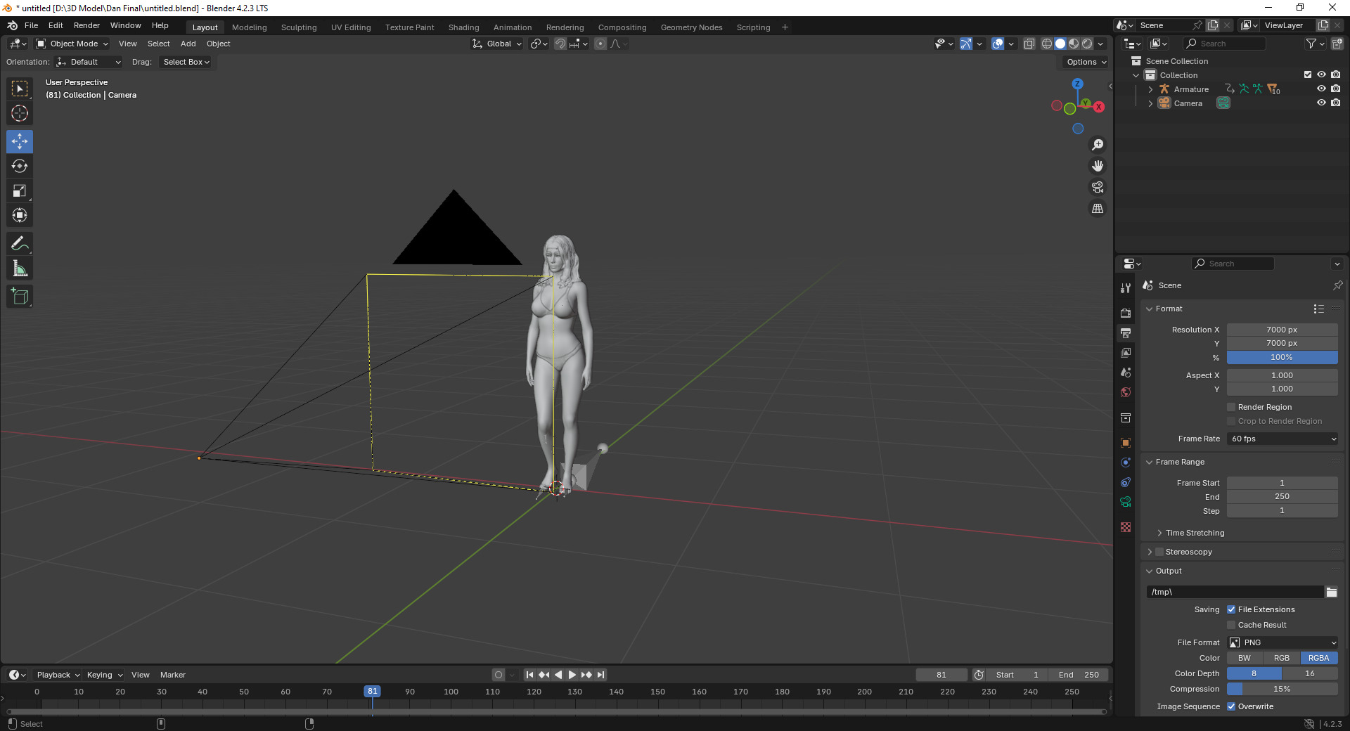 Polina - Female 3D Model Low-poly 3D model_5