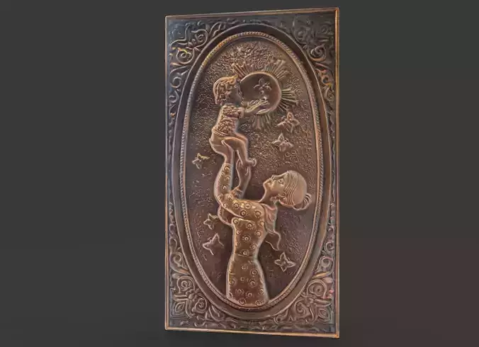 Embossing Mother and Son