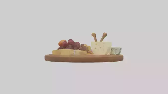 Cheese Platter model Low-poly 3D model