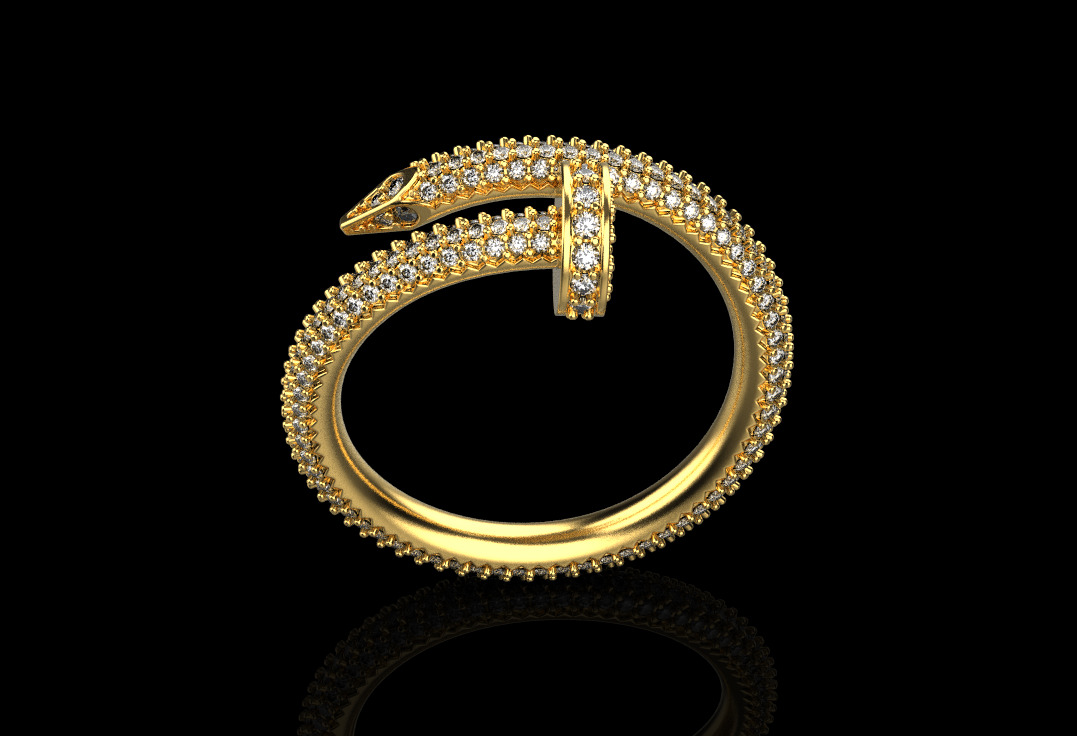 Nail Ring 17109 3D print model_2