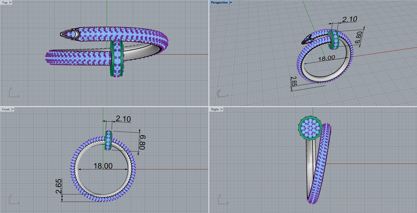 Nail Ring 17109 3D print model_4
