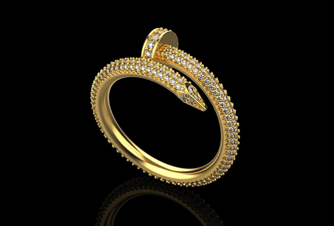 Nail Ring 17109 3D print model_1