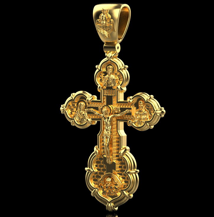 Cross Pendant 17082 3D print model_2