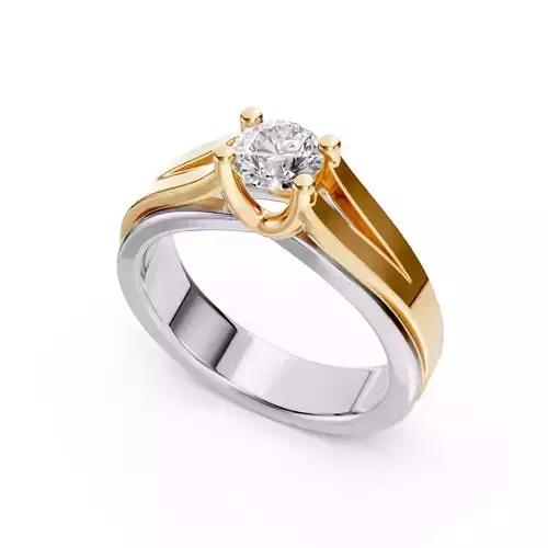 Solitaire Engagment Ring 3D print model