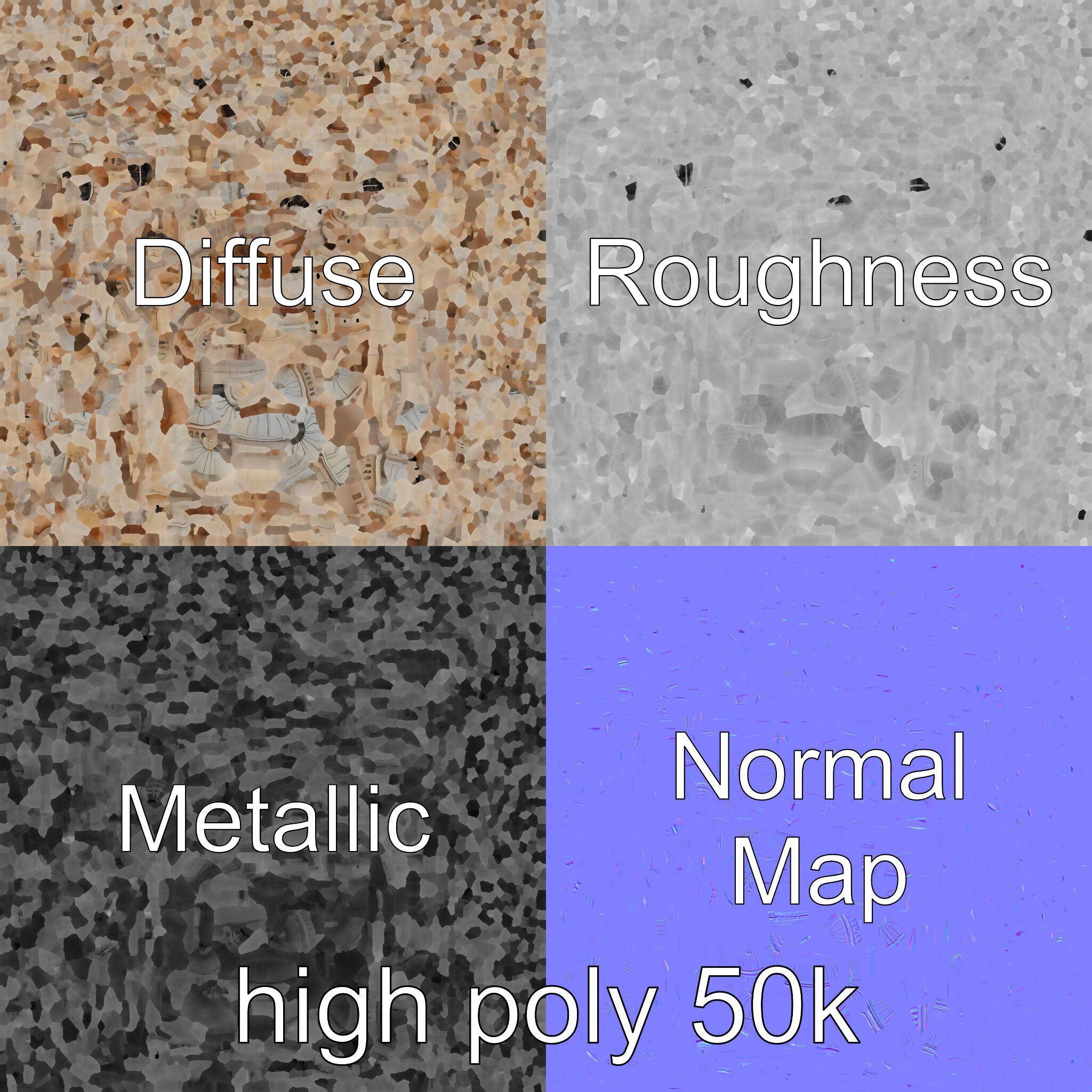 Grand Mosque Architecture Stone Surface Model Pack Low-poly 3D model_1