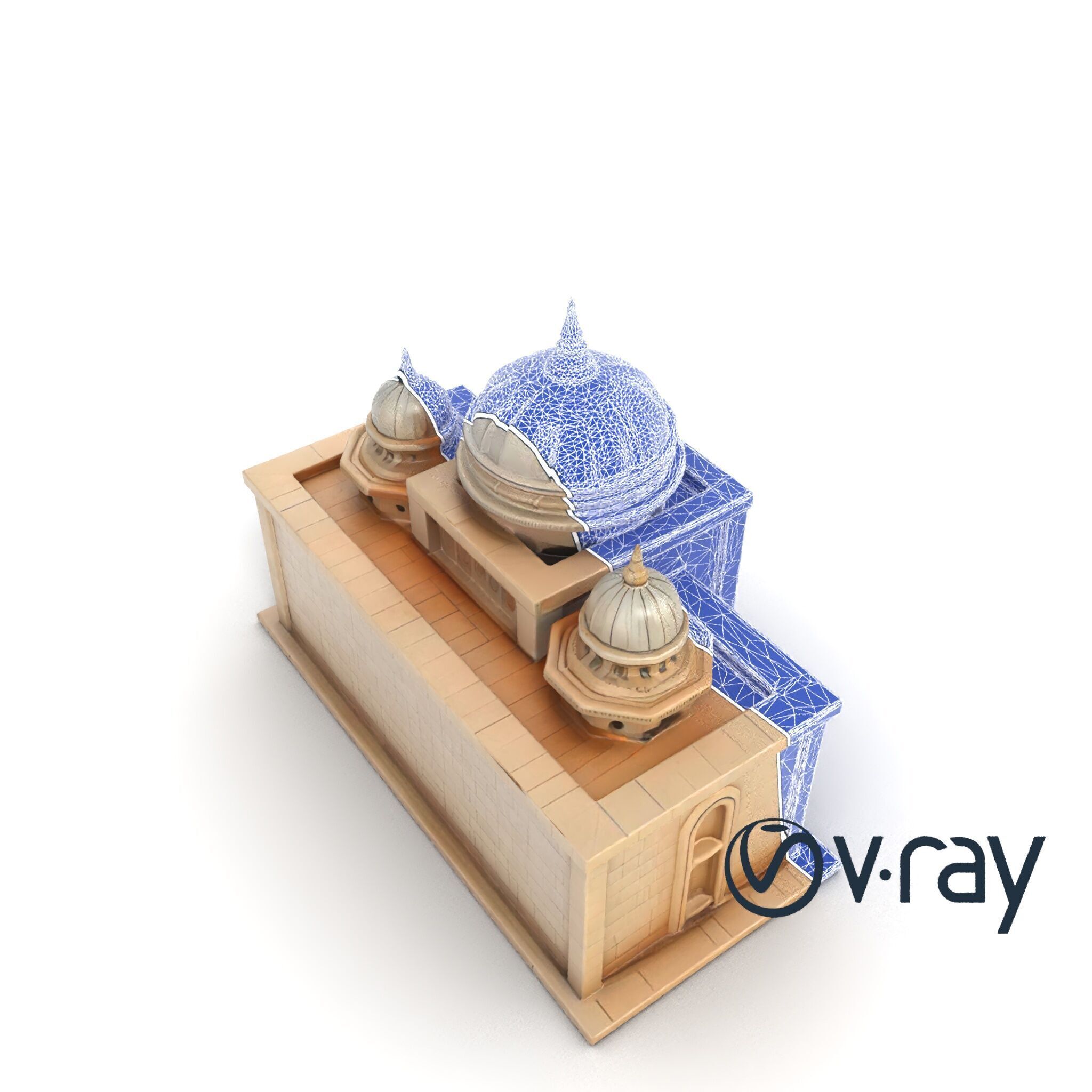 Grand Mosque Architecture Stone Surface Model Pack Low-poly 3D model_23