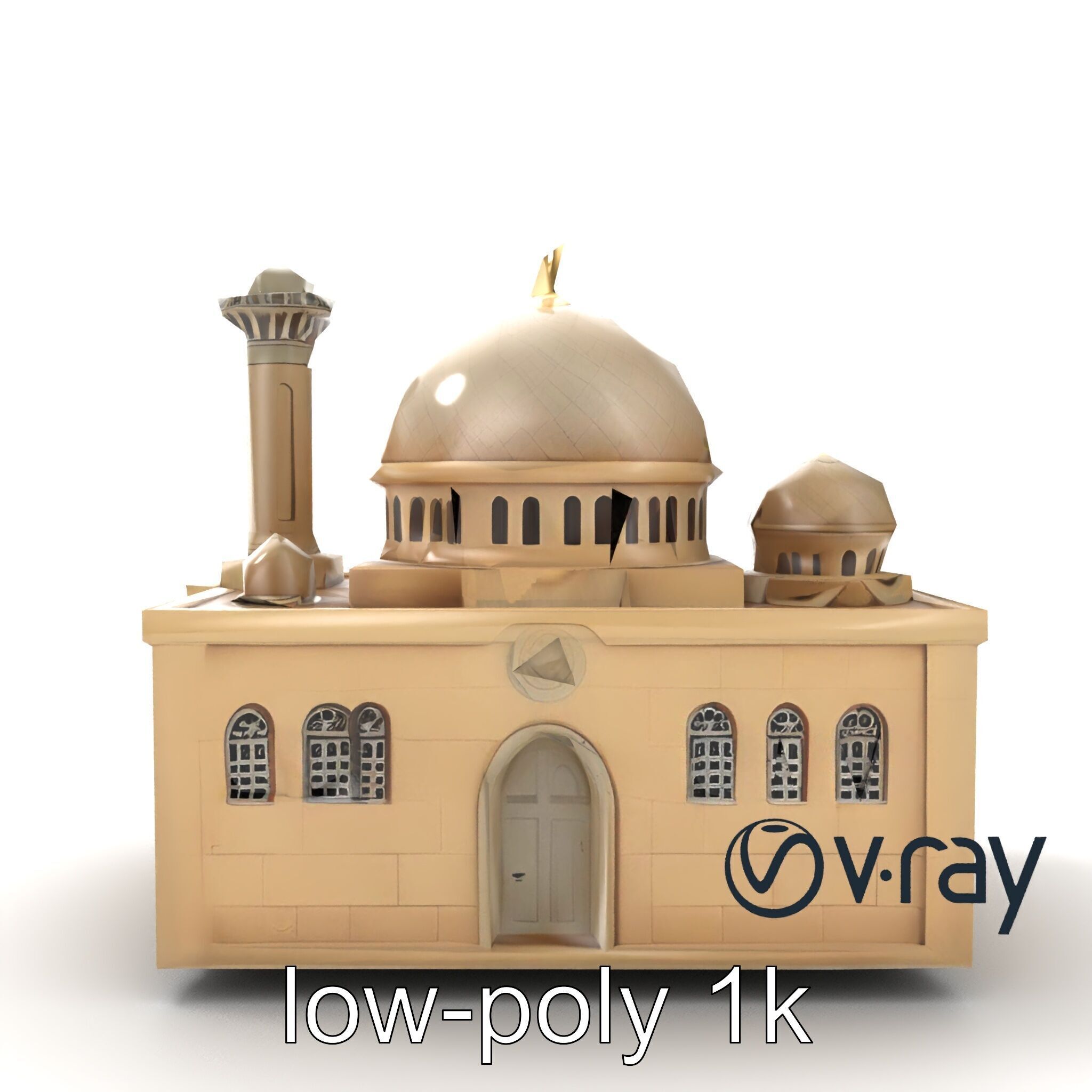 Symmetrical Mosque Arch Design model pack Low-poly 3D model_12