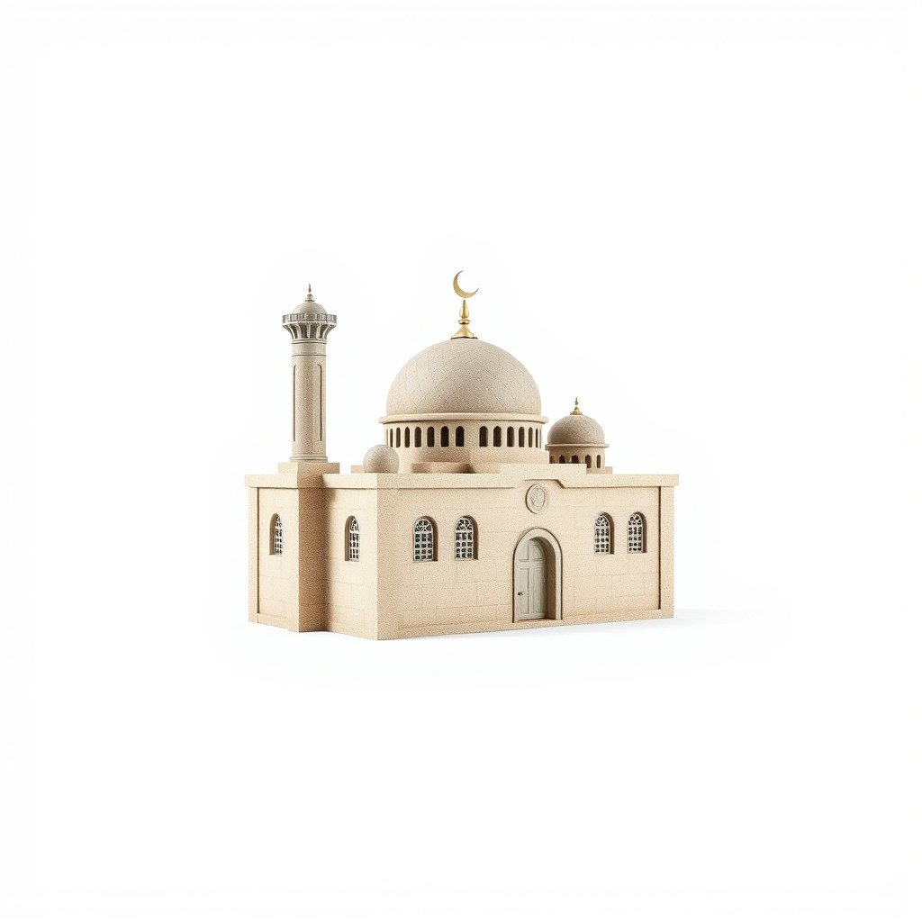 Symmetrical Mosque Arch Design model pack Low-poly 3D model_3