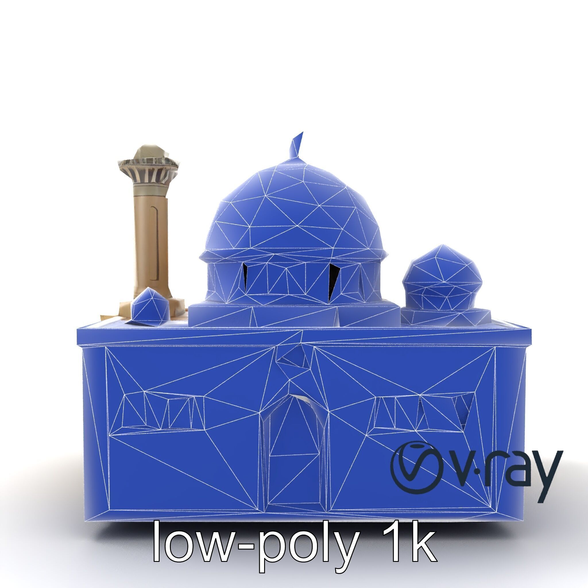 Symmetrical Mosque Arch Design model pack Low-poly 3D model_31