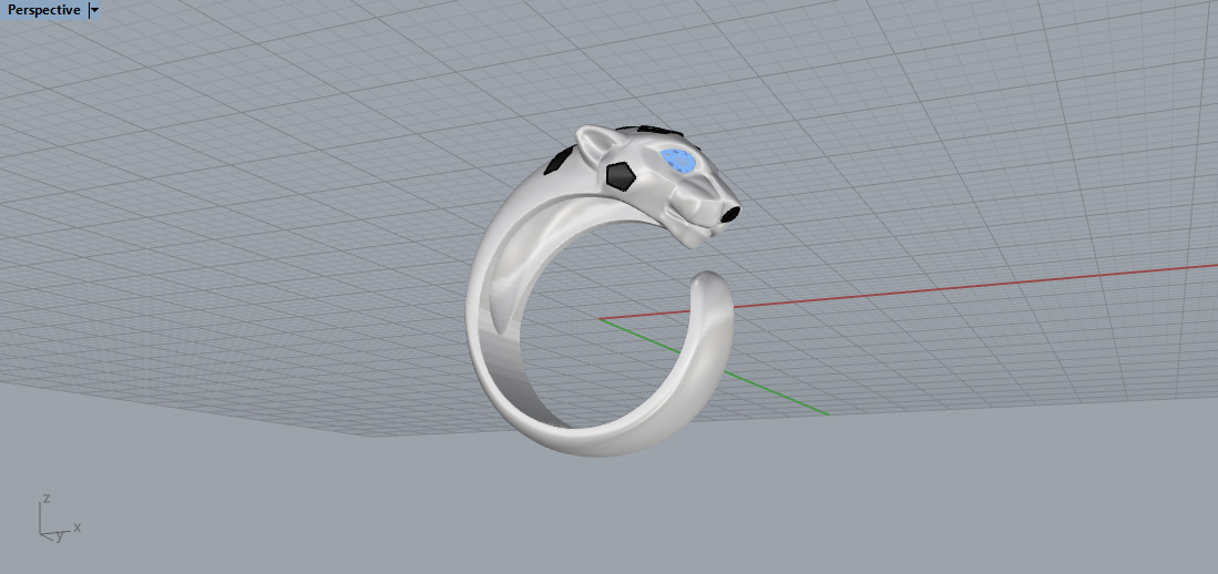 Panther Ring 15099 3D print model_9