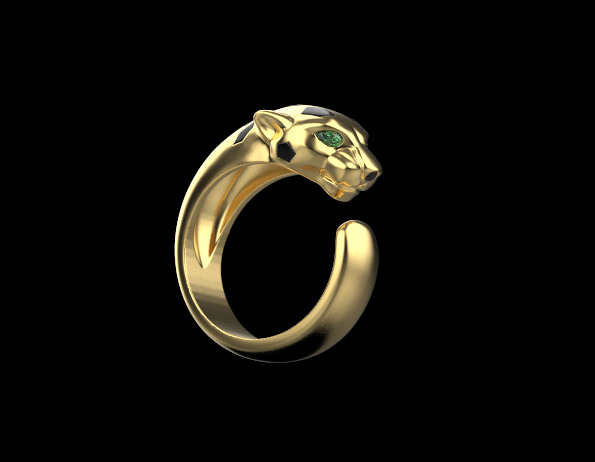 Panther Ring 15099 3D print model_5