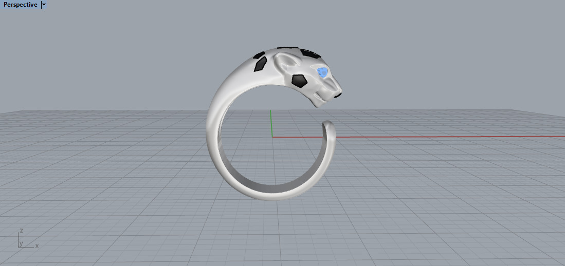 Panther Ring 15099 3D print model_7