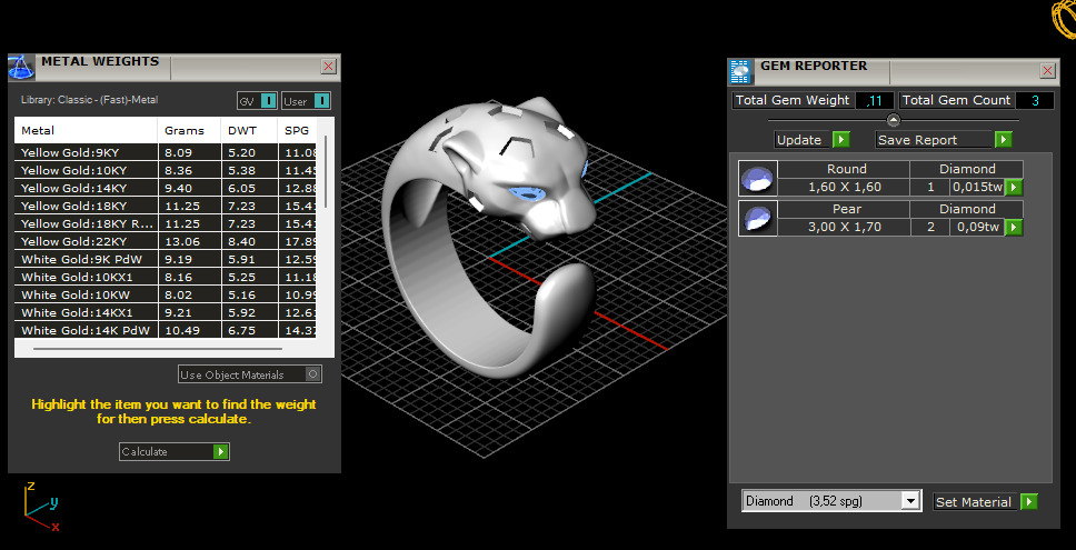 Panther Ring 15099 3D print model_11