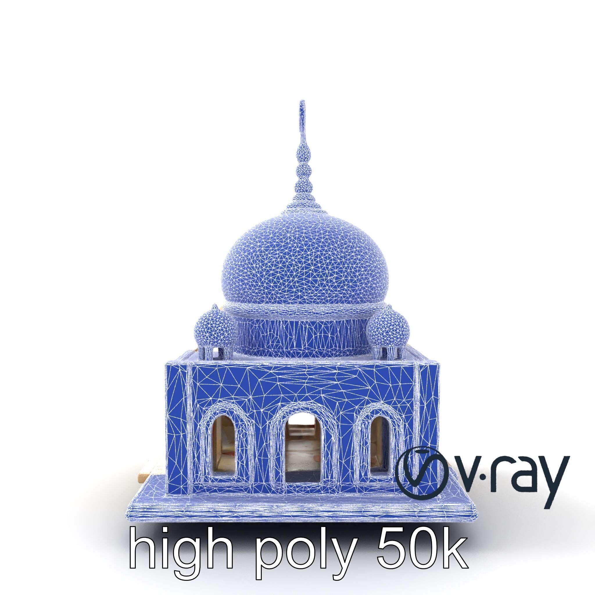 Stylized Mosque Crescent Dome model pack Low-poly 3D model_18