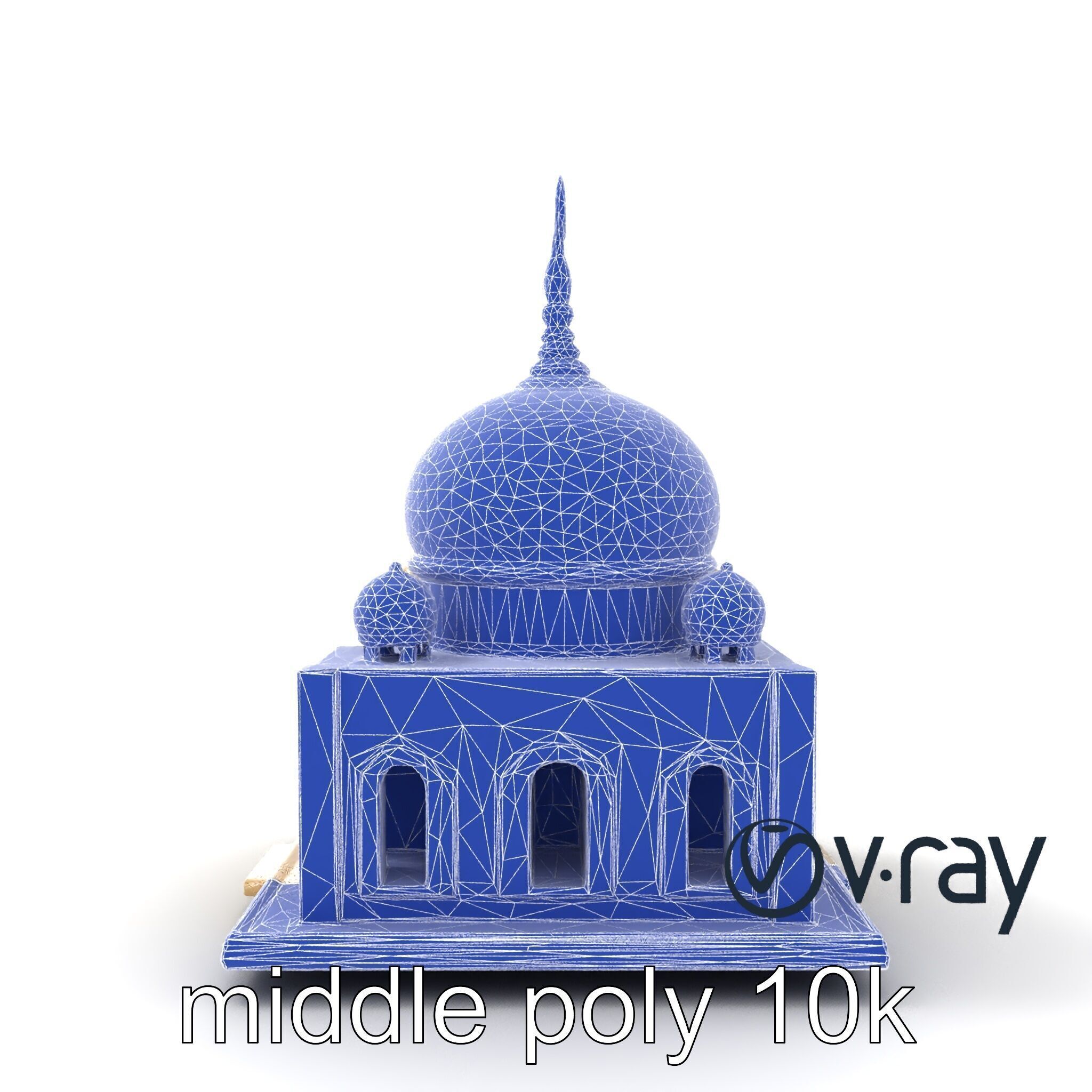 Stylized Mosque Crescent Dome model pack Low-poly 3D model_14