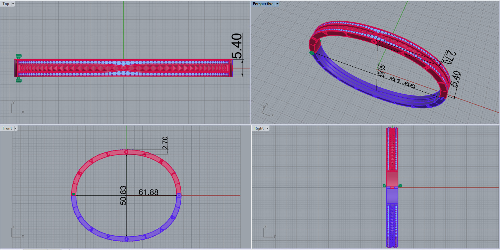 Bracelet 15075 3D print model_3