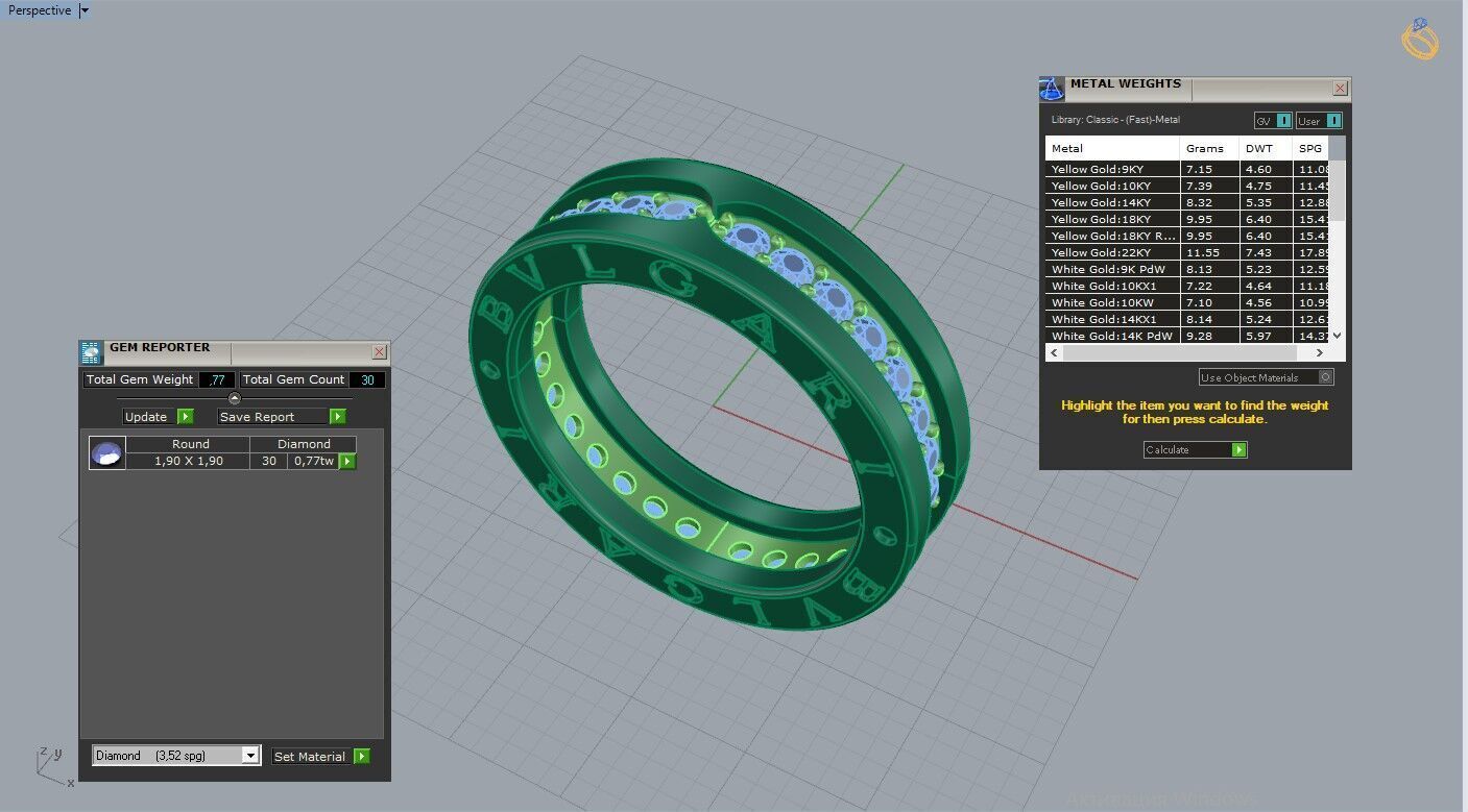 Ring and Bracelet set 66778 3D print model_4