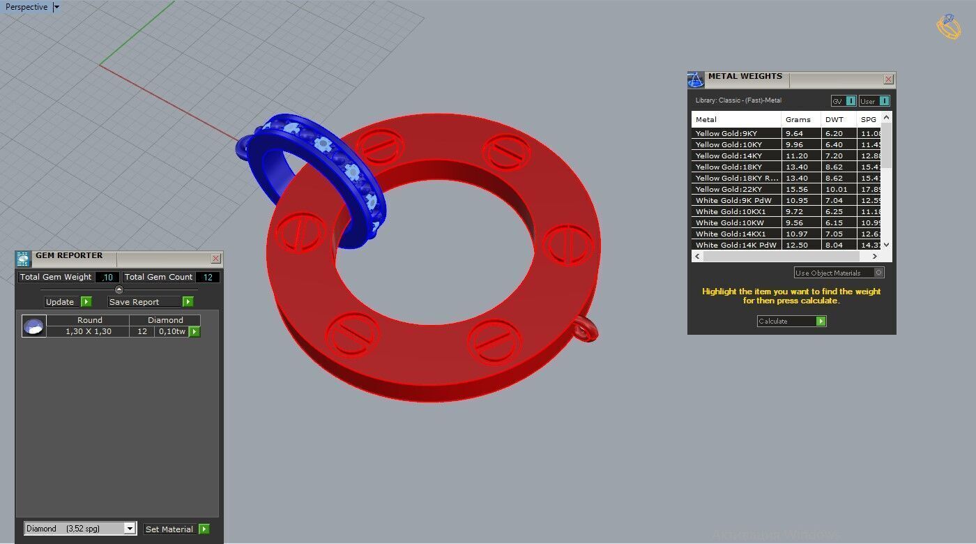 Ring and Bracelet set 66778 3D print model_5