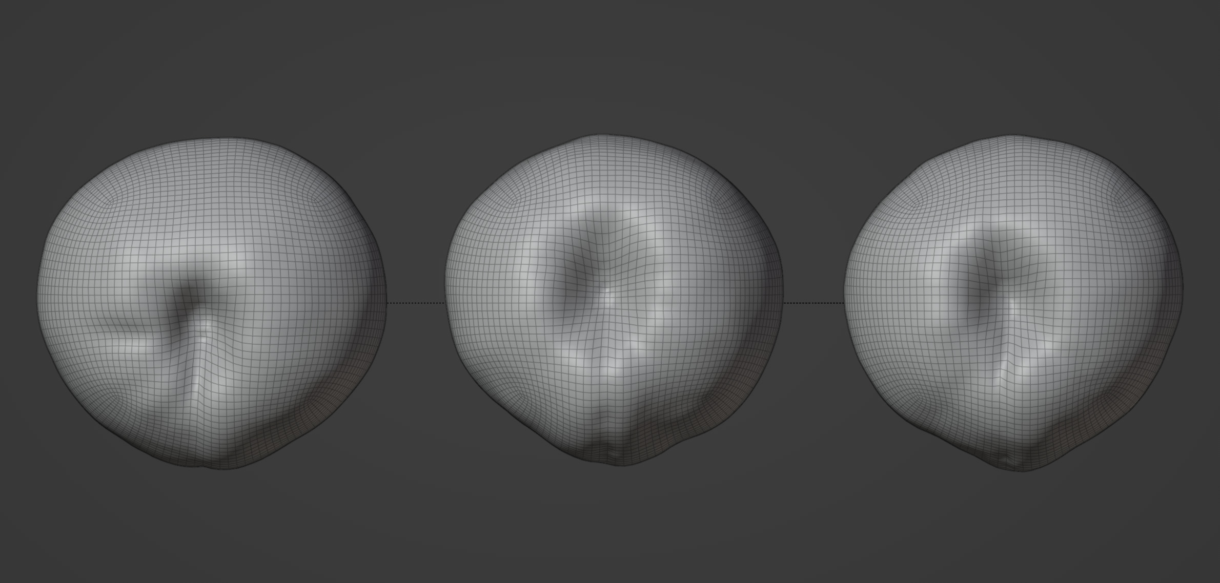 Peaches Set 01 Low-poly 3D model_9