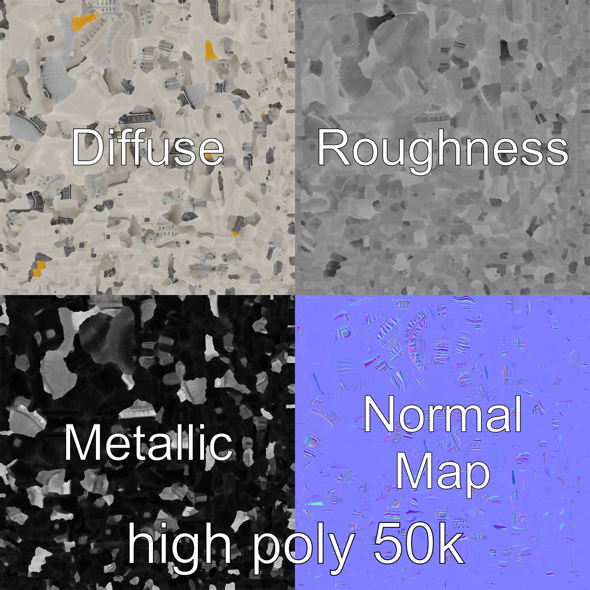 Majestic Mosque with Minaret and Dome Architecture model pack Low-poly 3D model_1