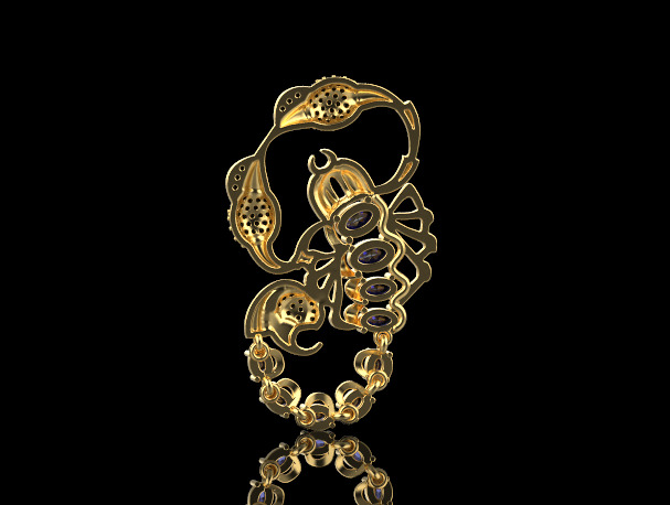 Scorpion Pendant 29075 3D print model_4