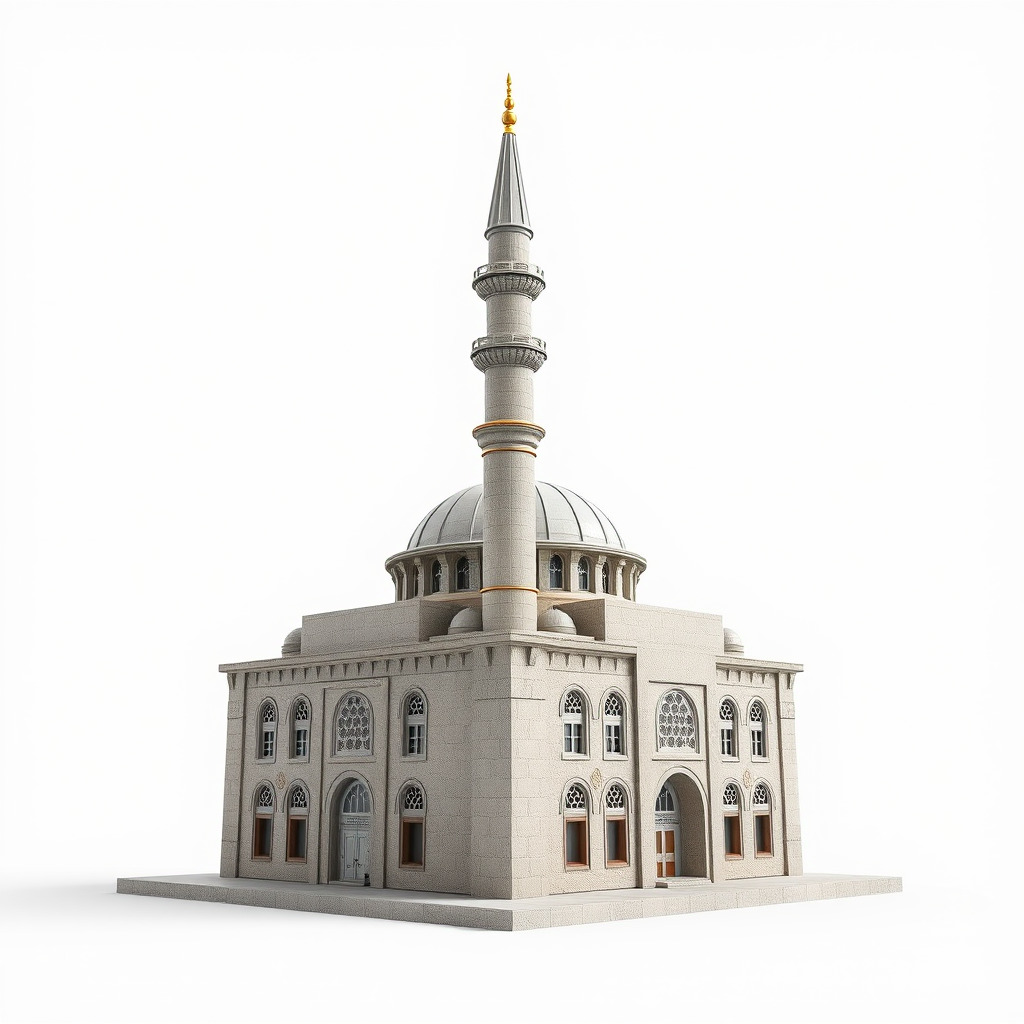 Majestic Mosque Architecture Details model pack Low-poly 3D model_3
