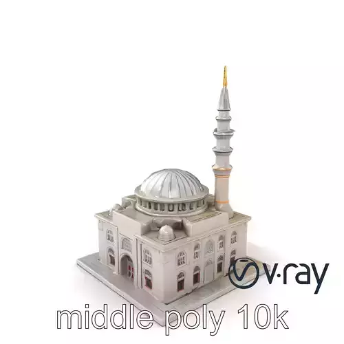 Majestic Mosque Architecture Details model pack Low-poly 3D model