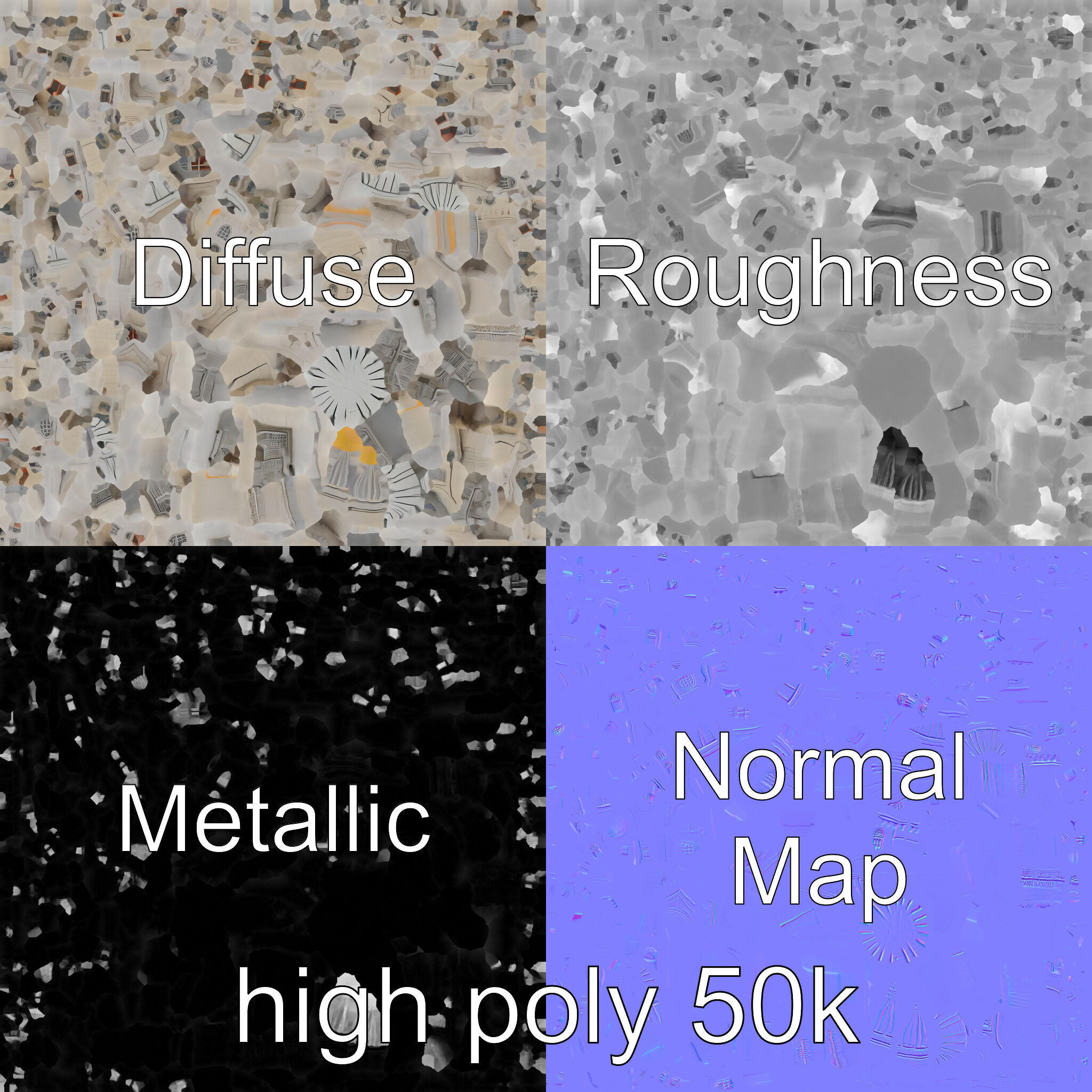 Majestic Mosque Architecture Details model pack Low-poly 3D model_1