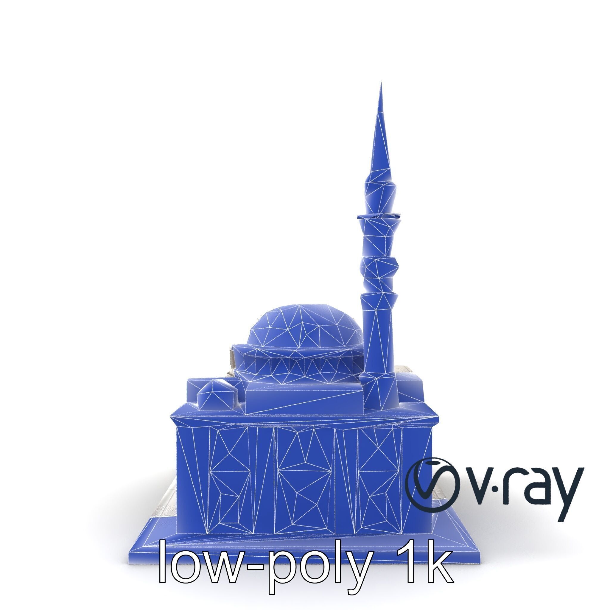 Majestic Mosque Architecture Details model pack Low-poly 3D model_18