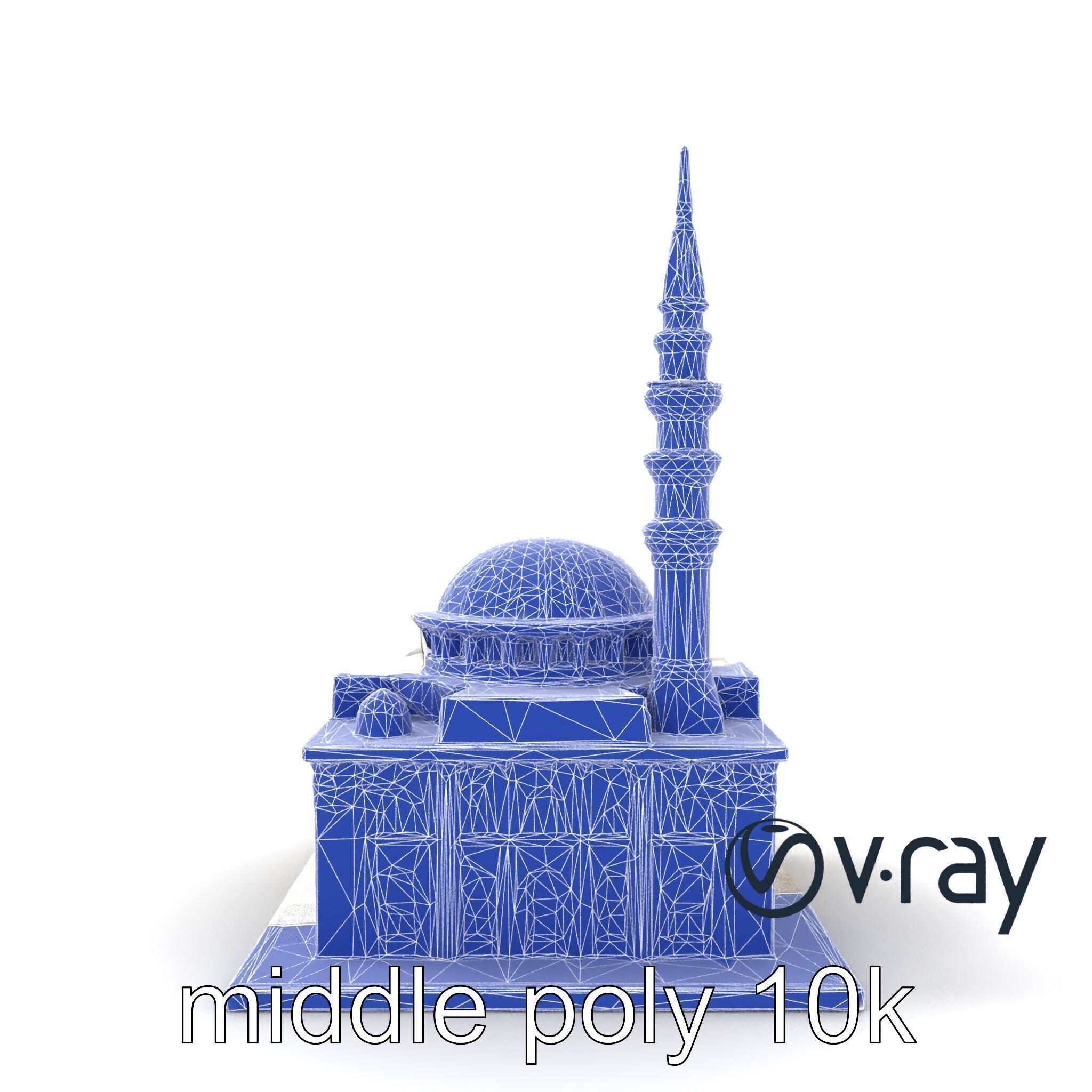 Majestic Mosque Architecture Details model pack Low-poly 3D model_31