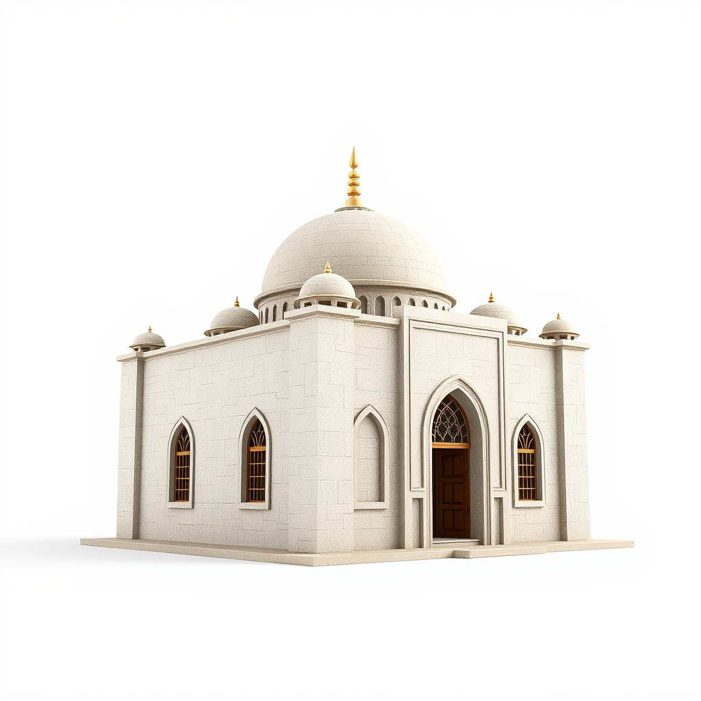 Grand Mosque Architectural Model Pack Low-poly 3D model_3