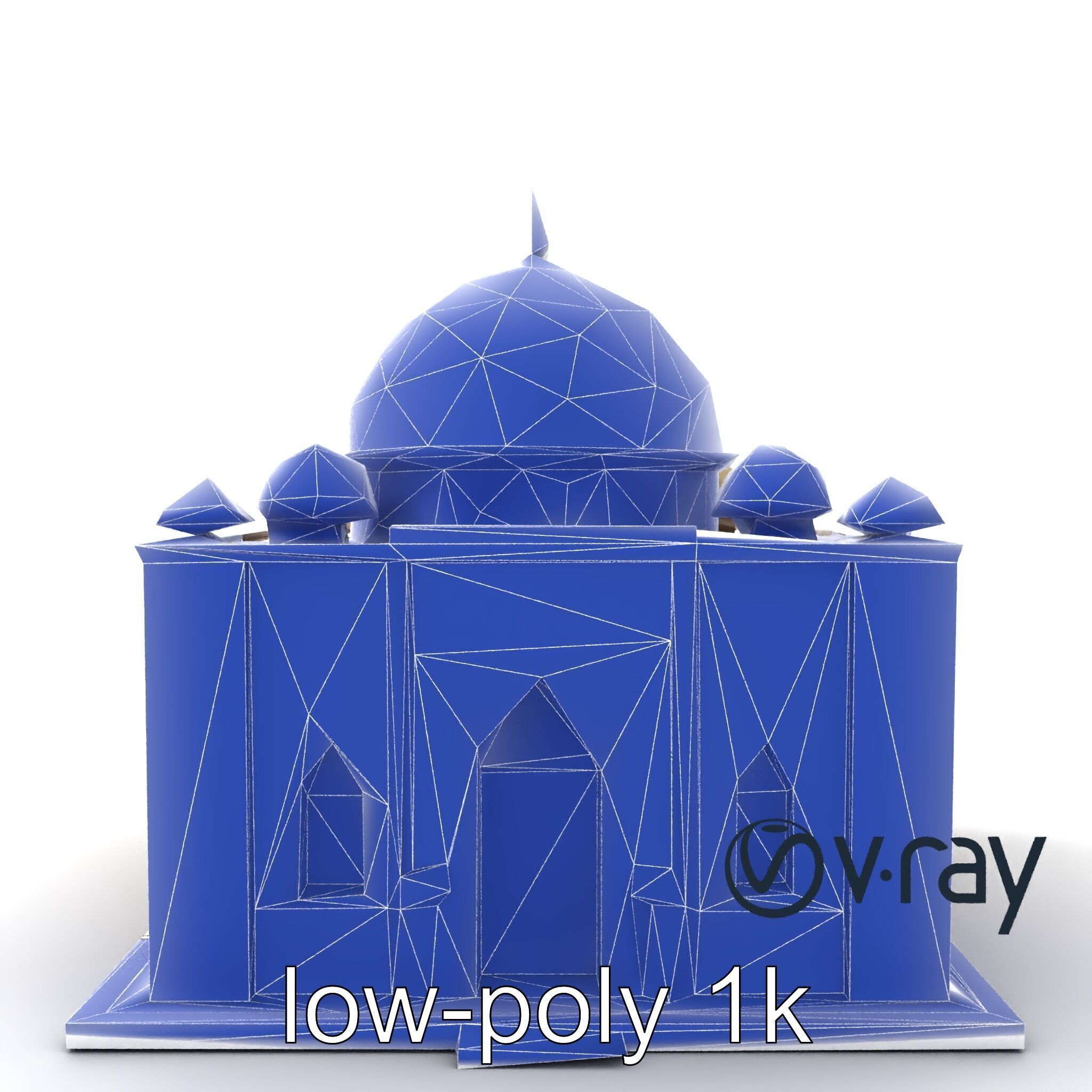 Grand Mosque Architectural Model Pack Low-poly 3D model_29