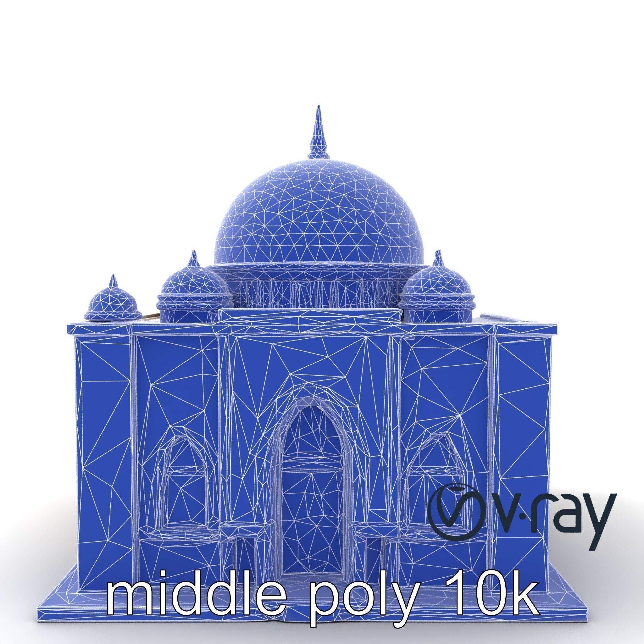 Grand Mosque Architectural Model Pack Low-poly 3D model_26