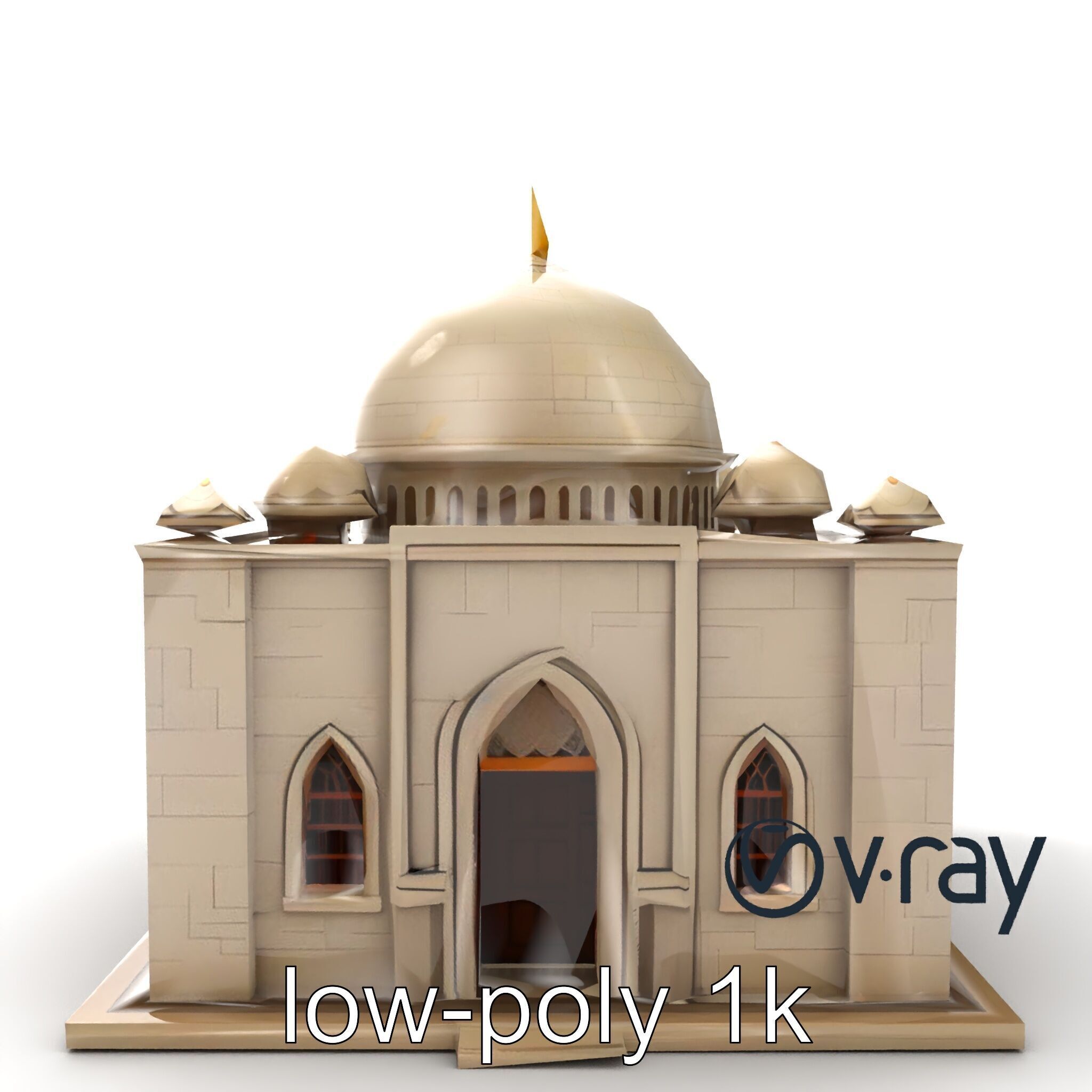 Grand Mosque Architectural Model Pack Low-poly 3D model_15