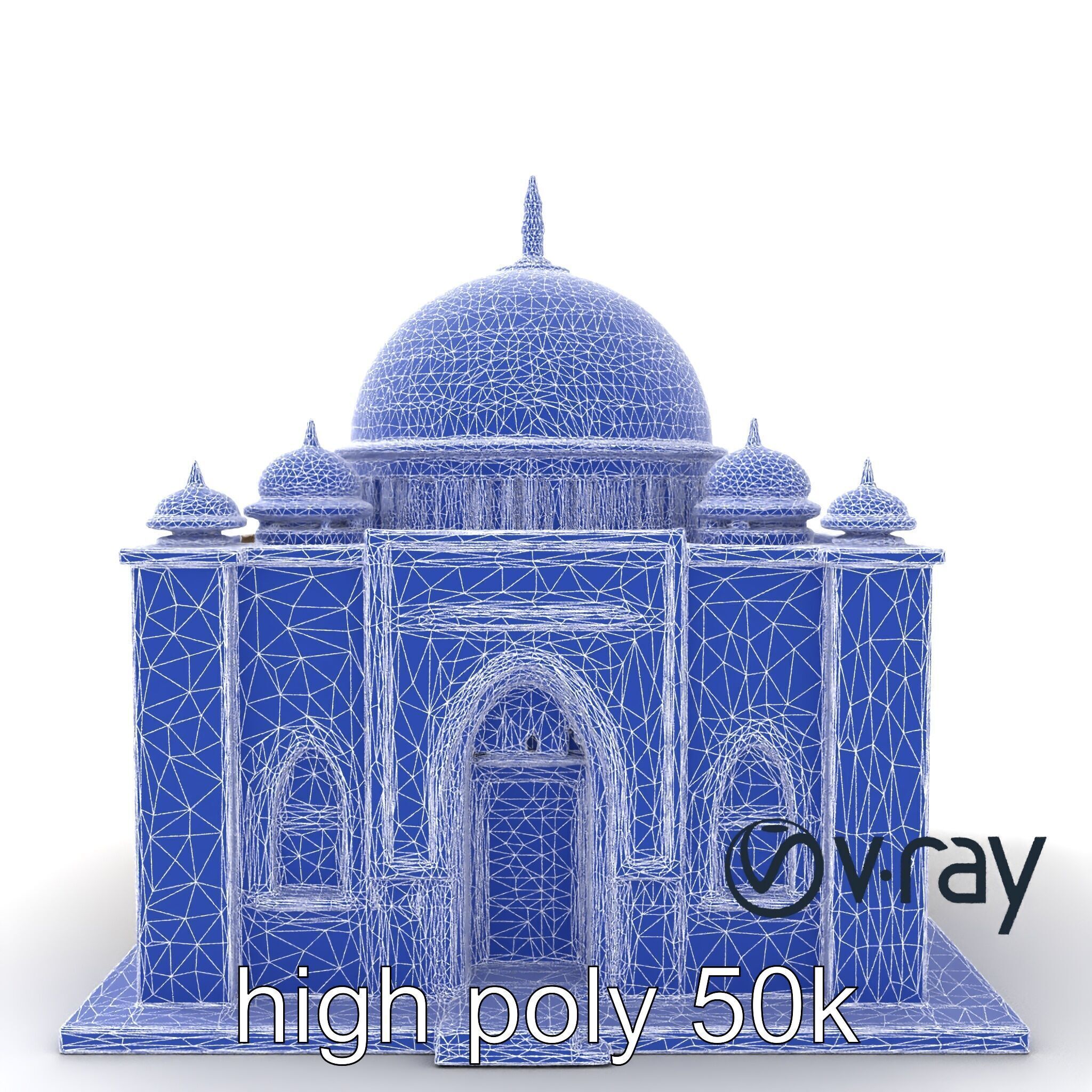 Grand Mosque Architectural Model Pack Low-poly 3D model_13
