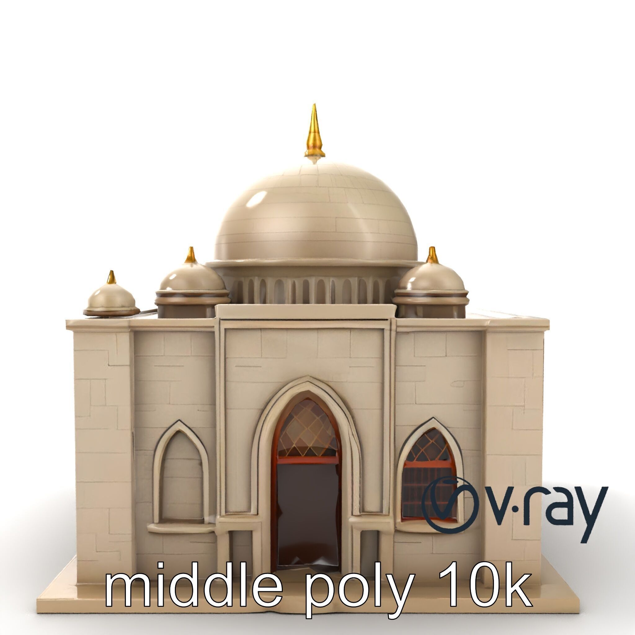 Grand Mosque Architectural Model Pack Low-poly 3D model_14